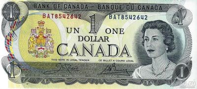 Лот: 17985390. Фото: 1. 1 доллар 1973 год. Канада Идеал... Америка