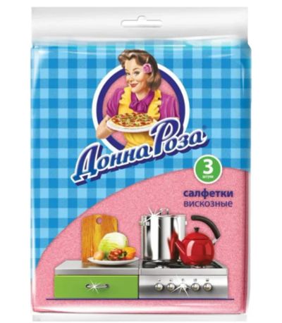 Лот: 18436693. Фото: 1. Салфетка вискоза Донна Роза 30... Инвентарь для уборки