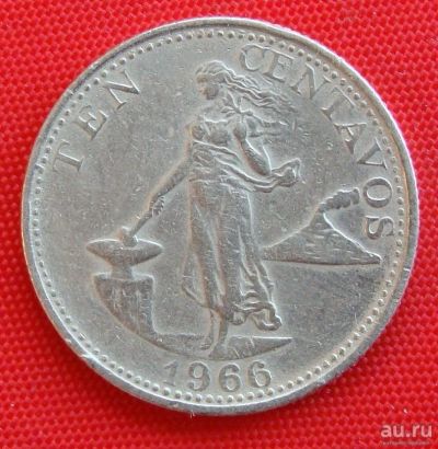 Лот: 1577715. Фото: 1. (№393-2/LF) 10 сентаво 1966 (Филиппины... Азия