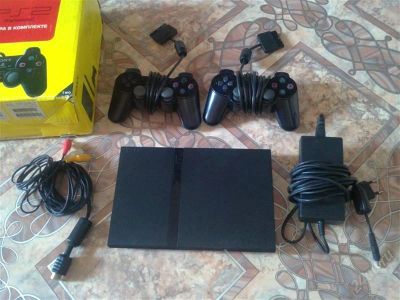 Лот: 1973725. Фото: 1. sony playstation 2 (ps2) slim... Игровые приставки, консоли