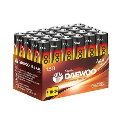 Лот: 12550105. Фото: 1. Батарейка Daewoo LR03 Pack-24шт... Батарейки, аккумуляторы, элементы питания