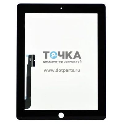Лот: 11843127. Фото: 1. Тачскрин iPad 3/iPad 4, черный. Дисплеи, дисплейные модули, тачскрины