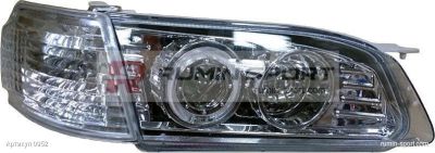 Лот: 4126391. Фото: 1. Фары Toyota Corolla 110 ("ангельские... Детали тюнинга
