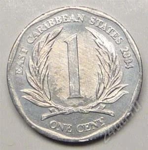 Лот: 1605155. Фото: 1. Карибские острова. 1 цент 2004г... Америка