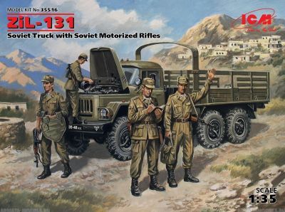 Лот: 14664481. Фото: 1. Сборная модель ЗиЛ-131 с мотопехотой... Военная техника