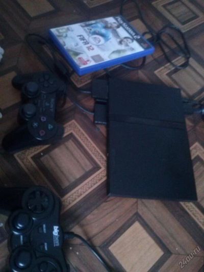 Лот: 5913085. Фото: 1. sony playstation 2 slim +18 игр. Игровые приставки, консоли