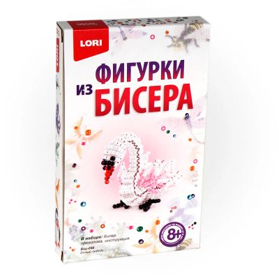 Лот: 16273308. Фото: 1. Фигурки из бисера "Белый лебедь... Фигурки, статуэтки