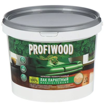 Лот: 24083331. Фото: 1. Лак Profiwood, паркетный, воднодисперсионный... Краски, лаки, растворитель