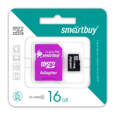 Лот: 6644511. Фото: 1. 16GB Карта памяти MicroSDHC Smart... Карты памяти