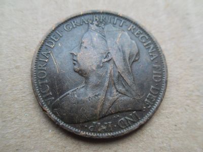 Лот: 10822499. Фото: 1. Великобритания 1 пенни 1900. Великобритания и острова