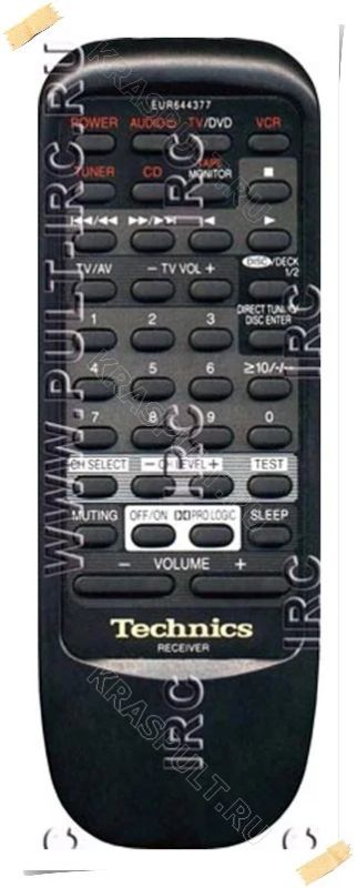 Лот: 16105446. Фото: 1. Пульт TECHNICS EUR644377. Пульты ДУ