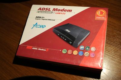 Лот: 6232711. Фото: 1. Модем Acorp Sprinter ADSL+ LAN... Проводные модемы
