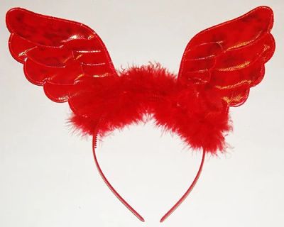 Лот: 11141523. Фото: 1. Праздничный ободок "ангел", красный... Аксессуары