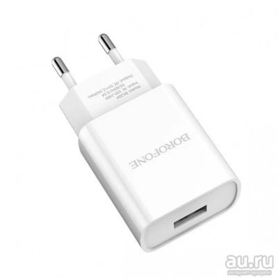 Лот: 16818783. Фото: 1. Адаптер 220V->USB 2.1A Borofone... Зарядные устройства, блоки питания, адаптеры сетевые для смартфонов