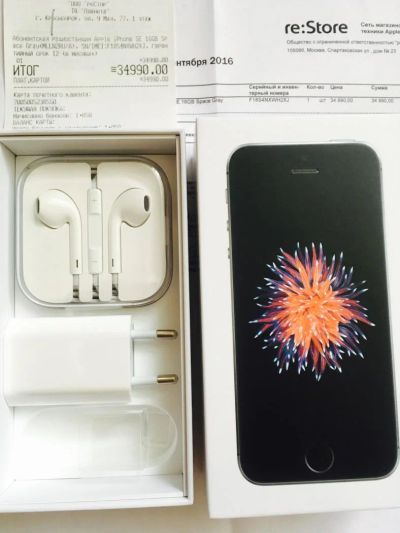 Лот: 8410878. Фото: 1. Apple iPhone SE 16GB Space Gray... Смартфоны
