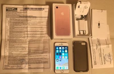 Лот: 10916457. Фото: 1. IPhone 7 32GB Rose Gold полный... Смартфоны