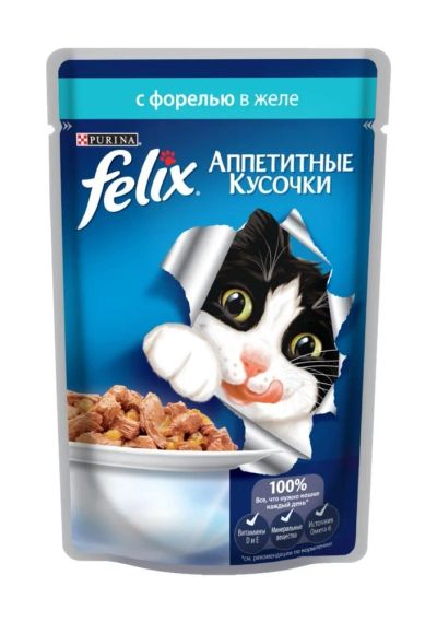 Лот: 5328441. Фото: 1. Корм Felix Аппетитные кусочки... Корма