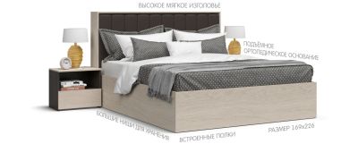 Лот: 12035907. Фото: 1. Кровать двухспальная 160х200 подъемный... Кровати