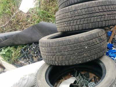 Лот: 10364991. Фото: 1. Зимние покрышки Dunlop 205/55... Шины