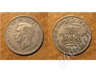 Лот: 6183. Фото: 1. Распродажа! Шиллинг 1945г. Серебро... Красноярск