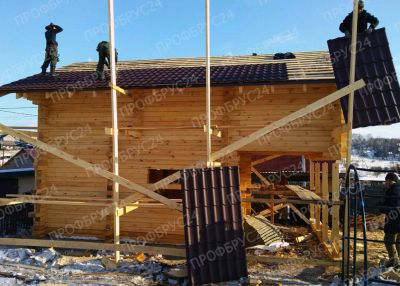 Лот: 14482073. Фото: 1. Сруб бани, дома 6х9 2 этажа из... Срубы, бани, дома