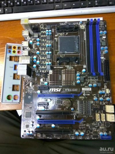Лот: 9524255. Фото: 1. MSI 970A-G43 AM3+ б/у (248784). Материнские платы