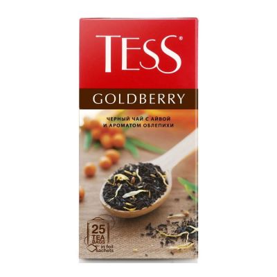 Лот: 13627455. Фото: 1. Чай "Tess" Голдберри 25пак. Чай, кофе, какао