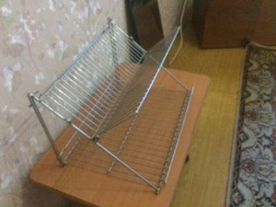 Лот: 9849753. Фото: 1. Сушилка для посуды металлическая... Другое (посуда, кухонная утварь)