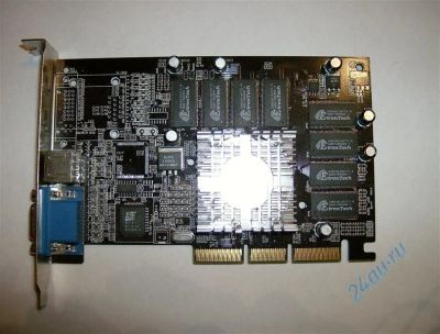 Лот: 714170. Фото: 1. AGP geforce4 mx440 64 mb. Видеокарты