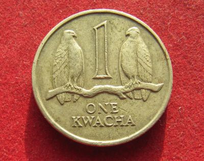 Лот: 19999513. Фото: 1. Замбия 1 квача, 1989 г. Толстая... Африка