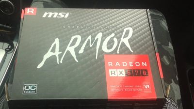 Лот: 14468326. Фото: 1. Видеокарта MSI ARMOR RX570 4Gb. Видеокарты