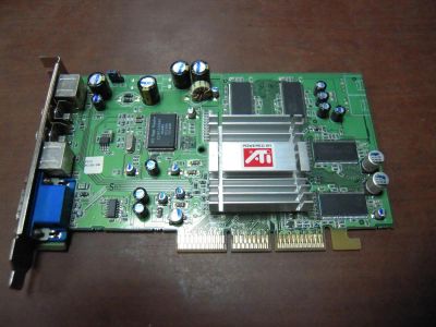 Лот: 6002902. Фото: 1. Видеокарта AGP Radeon 9200 128mb... Видеокарты