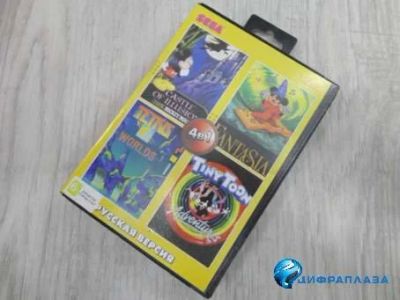 Лот: 13549952. Фото: 1. Картридж SEGA 4в1 AA-4107 (RU... Игровые приставки, консоли