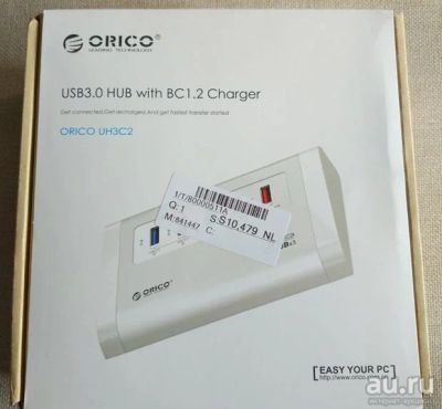 Лот: 13368347. Фото: 1. Активный хаб Orico UH3C2 в алюминиевом... USB хабы