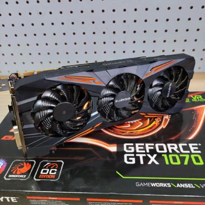 Лот: 18672960. Фото: 1. Видеокарта Gigabyte GeForce GTX1070... Видеокарты