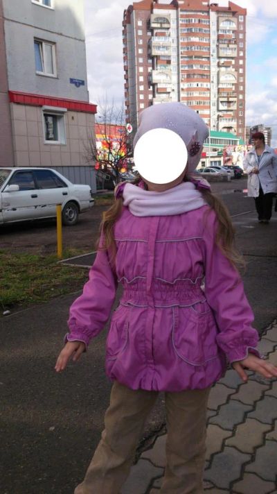 Лот: 5962178. Фото: 1. Плащик с капюшоном для девочки... Верхняя одежда