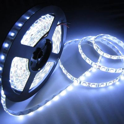 Лот: 23271161. Фото: 1. Лента 5050 60LED/m White 12V IP65. Светодиодная подсветка