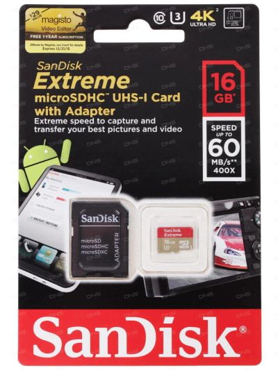 Лот: 10837649. Фото: 1. Карта памяти SanDisk Extreme microSDHC... Карты памяти