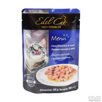 Лот: 10399014. Фото: 1. Корм Edel Cat Для Кошек Лосось... Корма