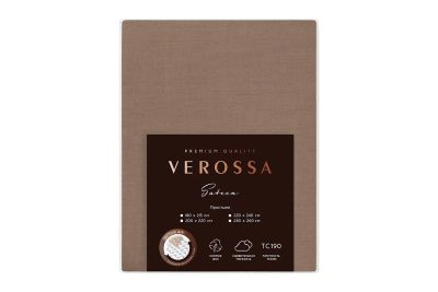 Лот: 23664661. Фото: 1. Простыня Verossa Sateen Caramel. Одеяла, подушки