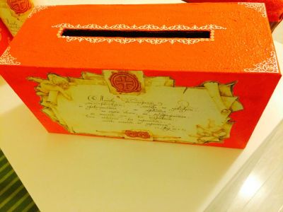 Лот: 6227352. Фото: 1. Свадебная коробка ручной работы. Свадебная атрибутика и декор