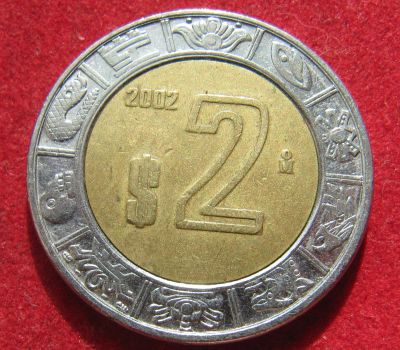 Лот: 18860969. Фото: 1. Мексика 2 песо, 2002 г. Остальные страны