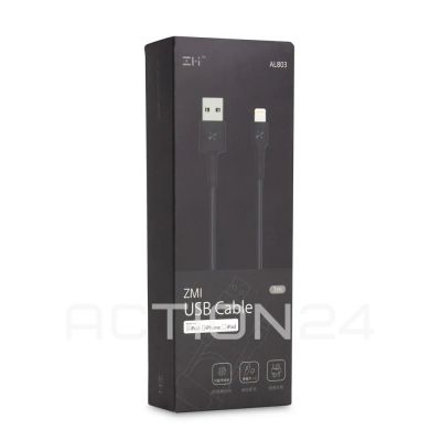 Лот: 20858641. Фото: 1. Кабель ZMI USB / Lightning в оплетке... Дата-кабели, переходники
