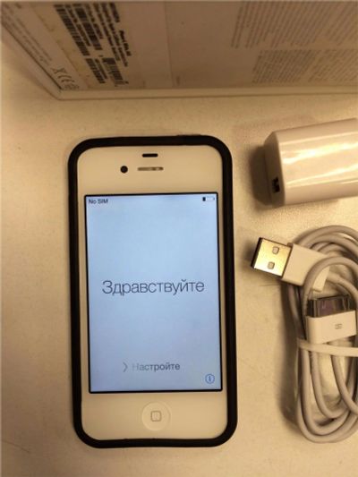 Лот: 7101597. Фото: 1. Apple iPhone 4 8Gb White полностью... Смартфоны