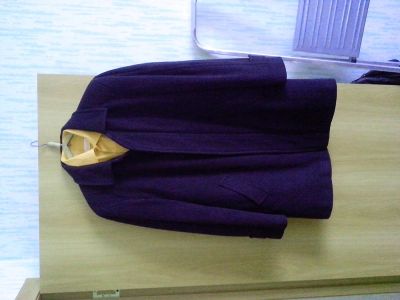 Лот: 5414581. Фото: 1. Пальто. Кашемир. Черно-синее... Верхняя одежда