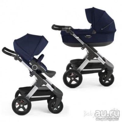 Лот: 12787655. Фото: 1. Stokke Trailz Terrain Deep Blue... Коляски