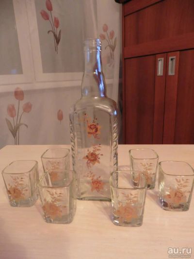 Лот: 9687583. Фото: 1. Рюмки и графин. Рюмки, стопки