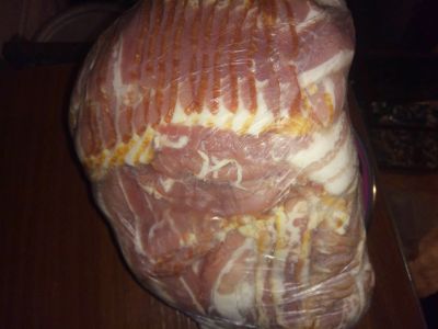 Лот: 16836988. Фото: 1. Бекон полукопченный 1 кг. Мясо, птица, яйцо