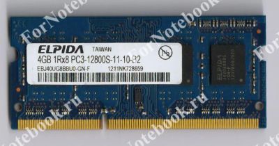 Лот: 8050016. Фото: 1. elpida 4gb 1rx8 pc3-12800s-11-10-b2. Оперативная память