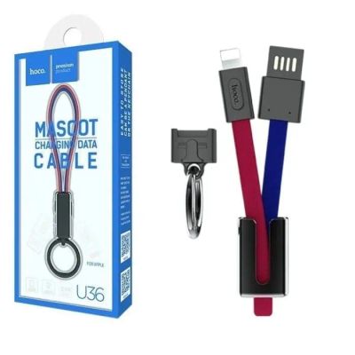 Лот: 21430811. Фото: 1. Кабель USB Hoco U36 Apple красно-синий. Дата-кабели, переходники